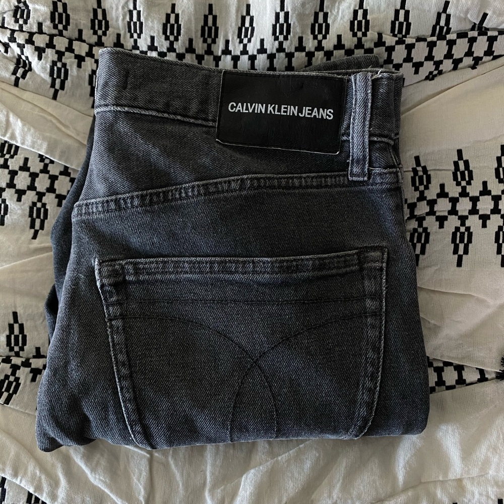 Calvin Klein Black Womens Straight Cotton Jeans